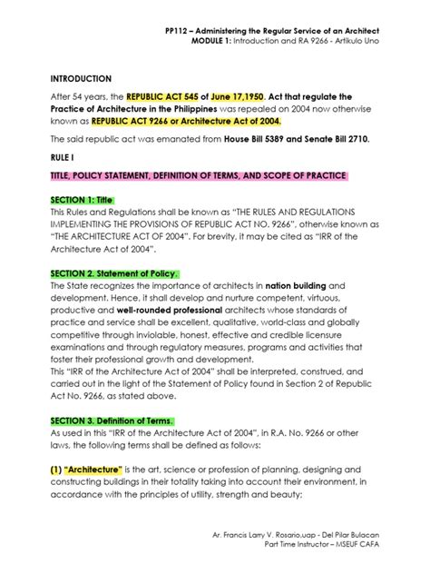 Introduction to Law: Artikulo Uno and the Function of .